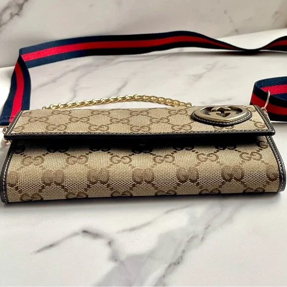 GUCCI GG Microguccissima wallet on Chain 💙❤️ - Picture 10 of 15